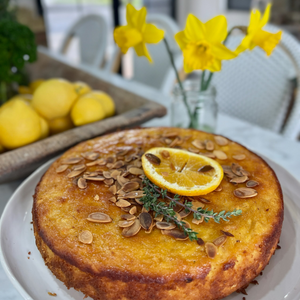 Flourless orange cake with whole oranges and chickpea flour