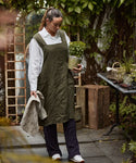 Cross Back Apron Stonewashed Linen