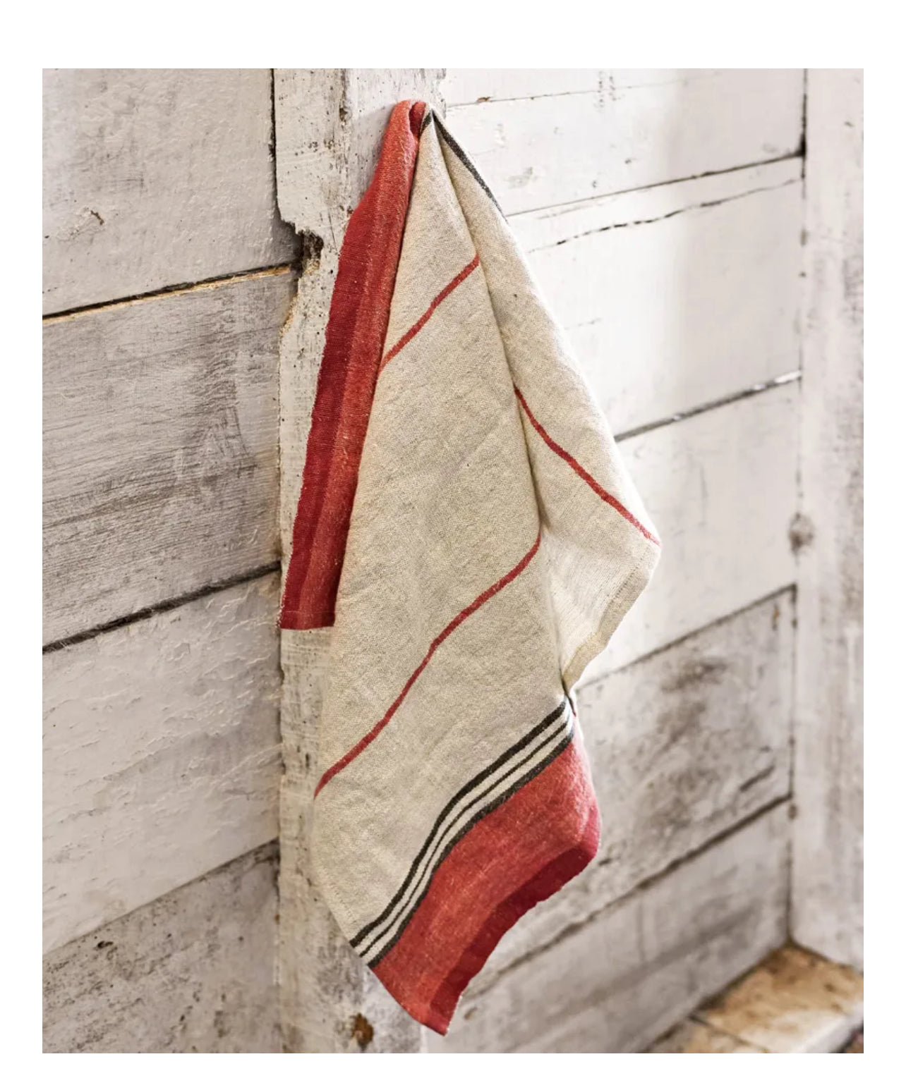 Red Selvedge Stripe Tea Towels
